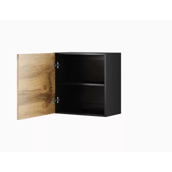Sieninis spintelė cama meble VIGO 50×50×30 cm juoda / Wotan ąžuolas