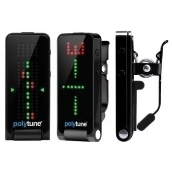 Klipinis derintuvas TC Electronic PolyTune Clip juodas — kompaktiškas chromatinis ir polifoninis klipinis derintuvas