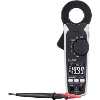 Voltcraft VC541 nuotėkio srovės gnybtinis matuoklis 100µA skaitmeninis CAT III 600 V ekrano rodmenys 2000 Ableitstrom (VC-16044230)