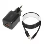 Išorinis maitinimo adapteris IBOX ILUC42B 12V 2A, 33W, USB-A + USB-C PD3.0, QuickCharge 3.0, universalus