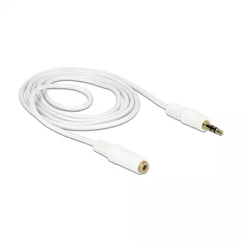 Audio kabelis 3,5 mm kištukas-lizdas DeLOCK 83767 2 m baltas