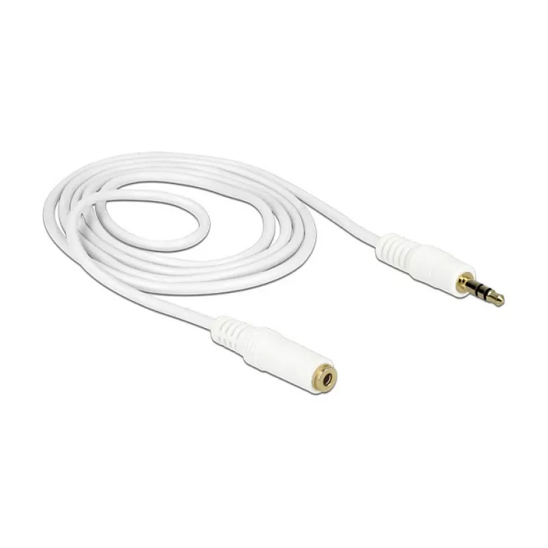 Audio kabelis 3,5 mm kištukas-lizdas DeLOCK 83767 2 m baltas