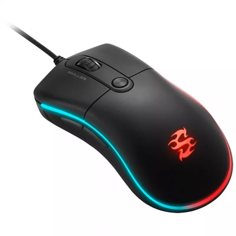 Sharkoon Skiller SGM2 žaidimų pelė, laidinė, ergonominė, optinė, 6 mygtukai, juoda