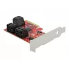 SATA PCI Express x4 kortelė DeLOCK 6 prievadai žemo profilio formos faktorius