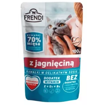 Šlapias kačių maistas Frendi Pieces in lamb sauce — 100 g