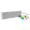 360mm radiatorius Montech HyperFlow ARGB 360 baltas — 360mm skysčio aušinimo radiatorius asmeniniam kompiuteriui