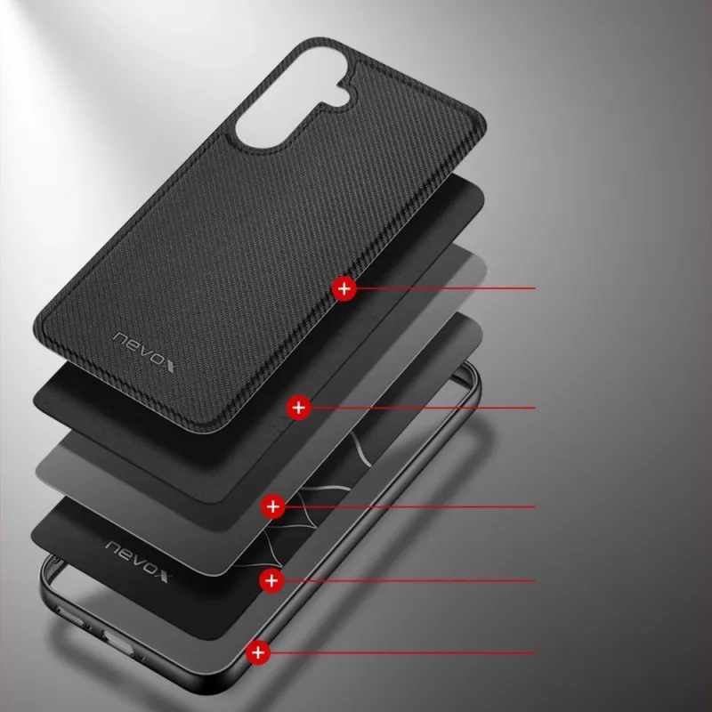 StyleShell NYLO, telefono dėklas juodas, Samsung Galaxy A35 5G