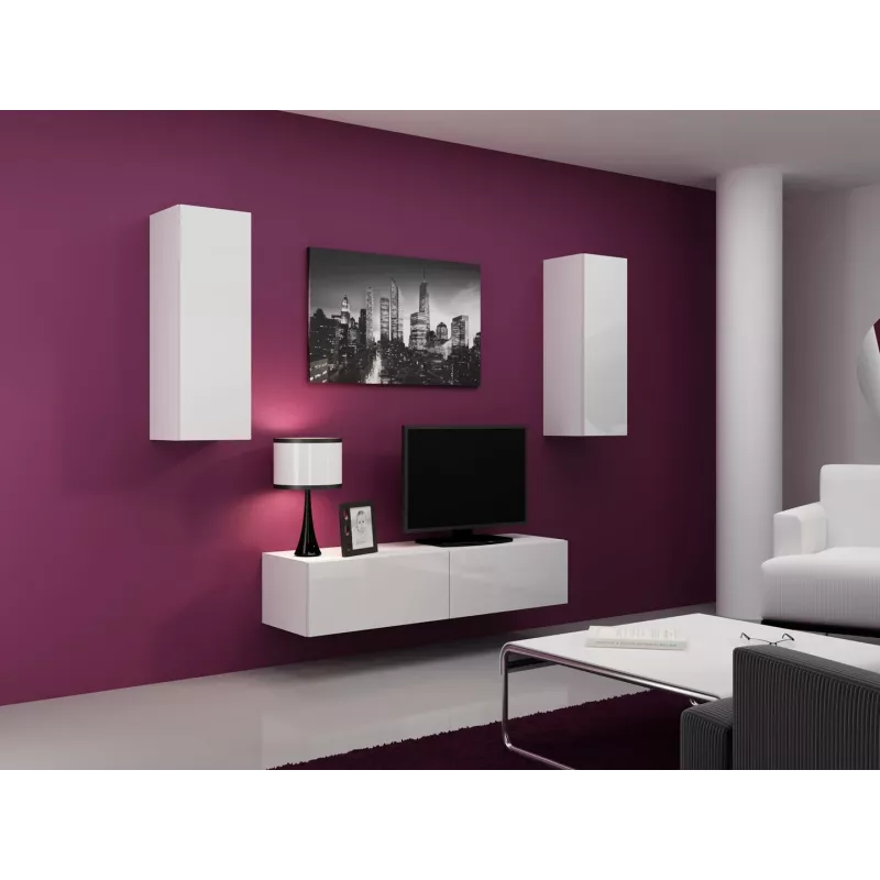 Cama Spintelė VIGO 90 uždara 90/35/32 baltas/baltas blizgus