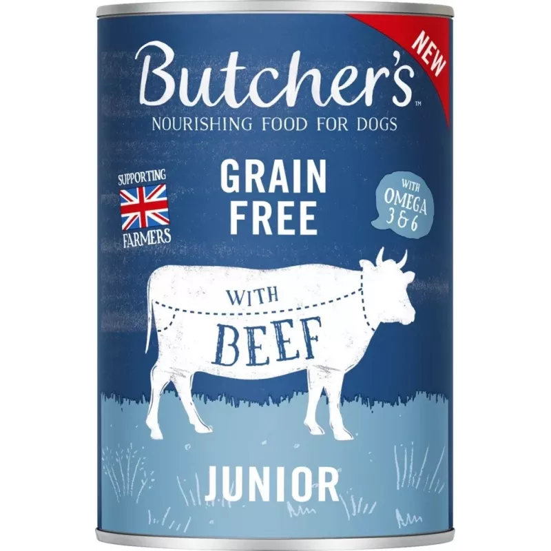 BUTCHER'S Originali Junior Mega pack mix - drėgnas šunų ėdalas - 6 x 400 g