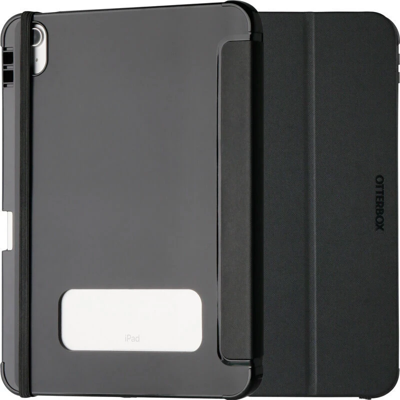 Dėklas-knygelė OTTERBOX React Series, skirtas Apple iPad 10.9 (2022) A16 — Juoda