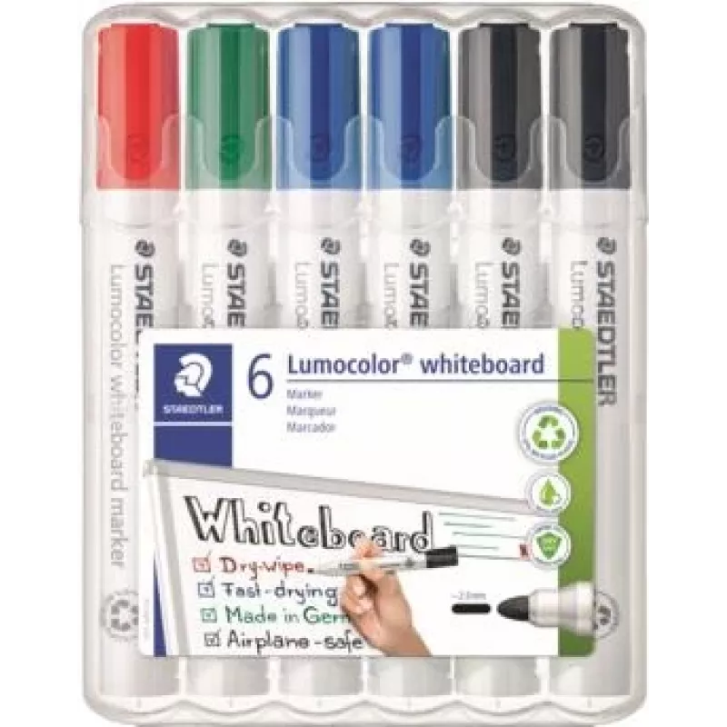 Lentos žymeklis Staedtler 351 WP6 X, įvairių spalvų, 2,0 mm antgalis