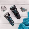 Rotacinis skustuvas Remington R6000 — 3 rotorinės galvutės, šlapiam ir sausam skutimui, belaidis, 60 min. veikimo laikas, iššokantis kirpimo peiliukas, juodas