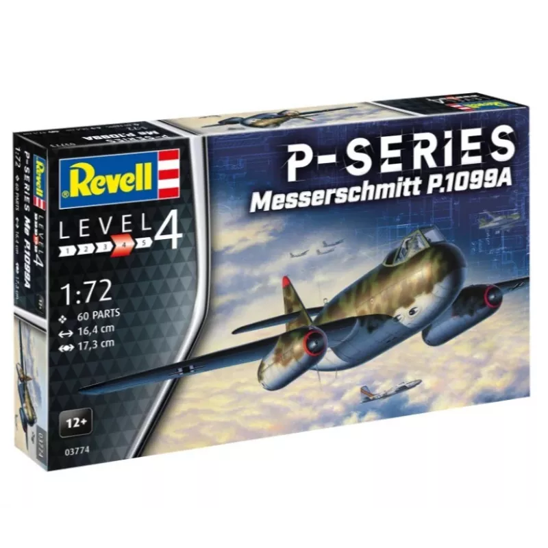 Plastikinis lėktuvo modelis REVELL Messerschmitt P.1099A-P-SER mastelis 1/72