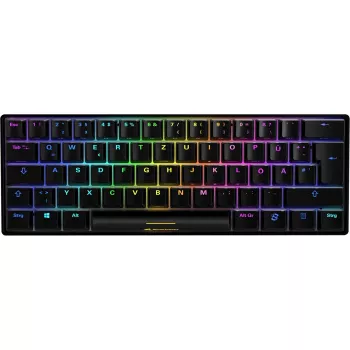 Sharkoon SKILLER SGK50 S4 klaviatūra, skirta žaidimams, USB, QWERTZ, vokiška, juoda