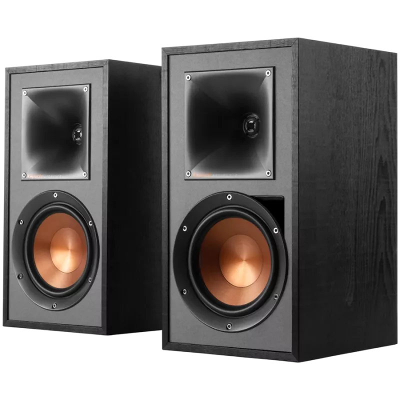 Aktyvi knygų lentynos garsiakalbė KLIPSCH R-51PM — laidinis ir belaidis, 120 W, juoda / varinė