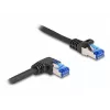 Tinklo kabelis DeLOCK RJ45 Cat.6A S/FTP 0,5 m juodas