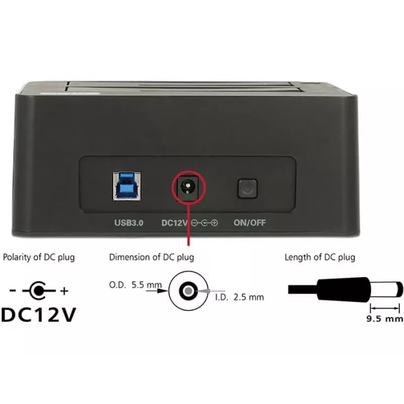 Delock ZG-12300 saugojimo diskas juodas