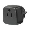 Keliautojų adapteris JAV, Japonijai / įžemintas kištukas, lizdo adapteris, juodas