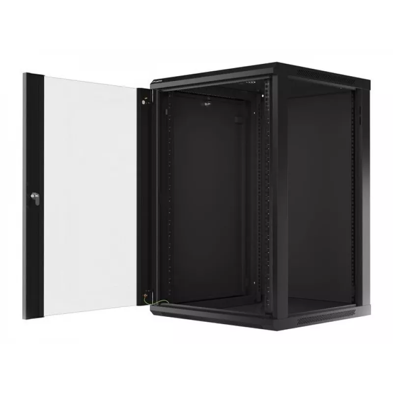 Sieninė spinta LANBERG WF01-6618-10B, 18U, 600×600×907 mm, juoda, 60 kg