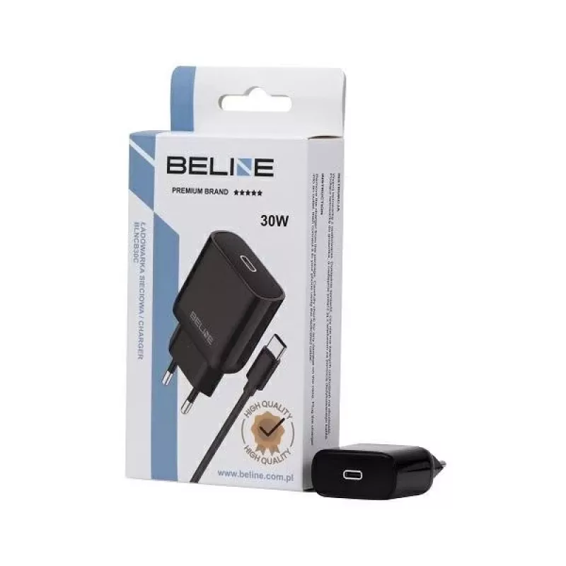 Beline Beli02176 30 W USB-C įkroviklis su USB-C kabeliu, juodas