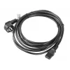 Maitinimo laidas LANBERG CA-C13C-11CC-0050-BK — 5 m, C13 jungtis į CEE7/7, kampuota C13