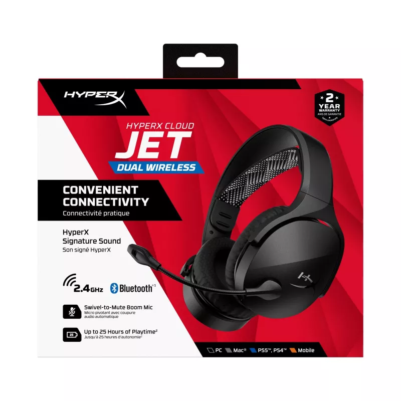 HyperX Cloud Jet - belaidės žaidimų ausinės (juodos)