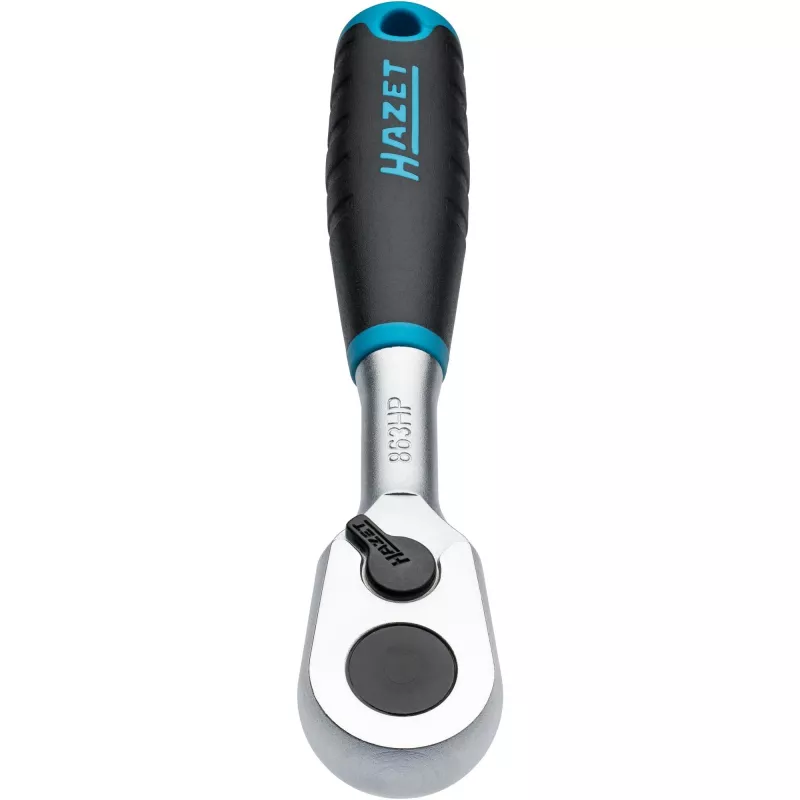 HiPer Fine-Tooth Reversible Ratchet 863HP, 1/4 (juoda / mėlyna, darbo kampas 4°, rutulinis fiksatorius)