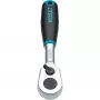 HiPer Fine-Tooth Reversible Ratchet 863HP, 1/4 (juoda / mėlyna, darbo kampas 4°, rutulinis fiksatorius)