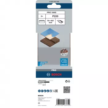 Geriausiai tinka medienai šlifavimo juosta medienai 3 vnt. grūdėtumas 220 75 mm x 457 mm