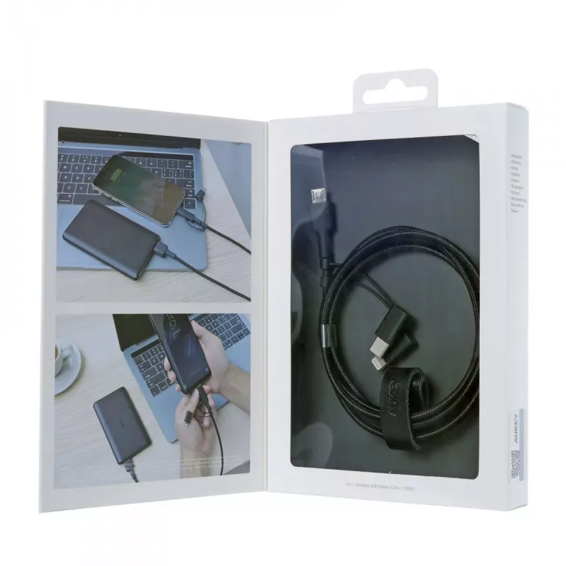 AUKEY CB-BAL5 Lightning kabelis 1.2m
