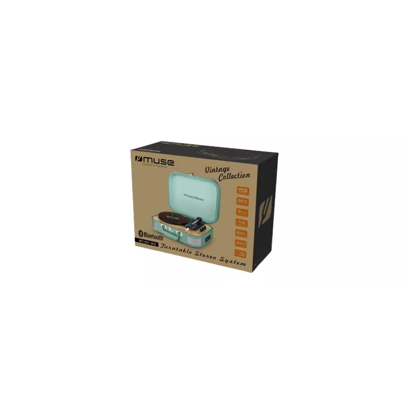 Muse Vintage Collection MT-201 WG Skaitmeninis grotuvas Platespeleris Skaitmeninis įrašymo įrenginys Bluetooth garso imtuvas 10W
