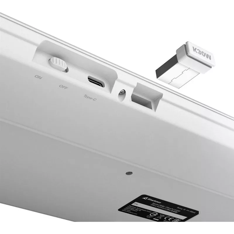 Sharkoon OfficePal K30W White DE-Layout Rubberdome (4044951042340)