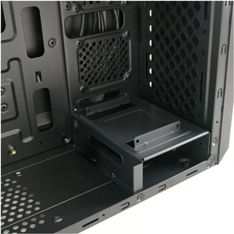 LC Power Classic 7040B - MDT - ATX - be maitinimo šaltinio - Juoda, šlifuotas aliuminis / Juoda - USB/Garsas
