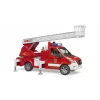 Gaisrinis automobilis BRUDER 02673 raudonas baltas ABS sintetika 4 metai