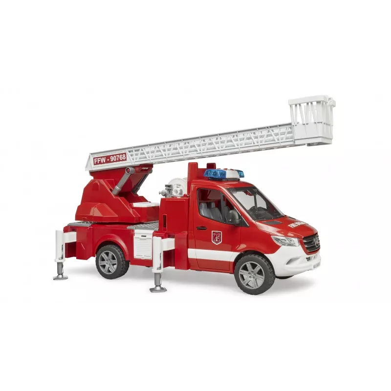 Gaisrinis automobilis BRUDER 02673 raudonas baltas ABS sintetika 4 metai