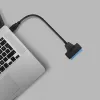 Adapteris QOLTEC 51855 — išorinis M.2 NVMe/NGFF į USB 3.0 adapteris, 10 Gb/s, 2,5 colio/M.2 diskams, juodas