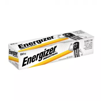 Energizer 9V PP3 pramoninės šarminės baterijos, 12 pakuotė