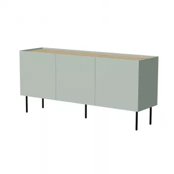 Komoda cama meble FELLINI 150×40×70 cm, alyvinė su alyvuotu ąžuolo viršumi, MDF korpusas