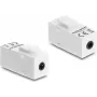„Keystone“ modulis DELOCK stereofoninė jungtis 3,5 mm 4 kontaktų lizdas–lizdas baltas