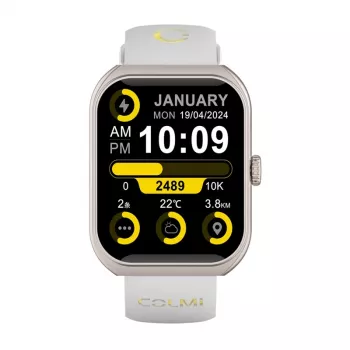 Išmanusis laikrodis Colmi P86 Gold su Bluetooth ir širdies ritmo monitoriumi