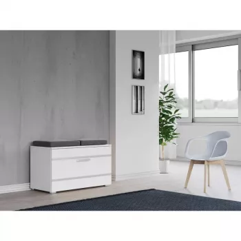 Closed shoe cabinet top e shop OPAL SZAFKA BIEL — White, particle board, W850×H450 mm, 16 mm frame
