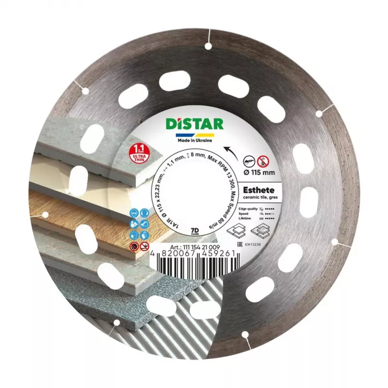 Deimantinis pjovimo diskas Distar 230 mm – modelis 11115421009 betonui ir asfaltui