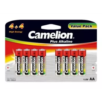 Alkaline batteries CAMELION AA LR6 Plus — pack of 8, AA (LR6)