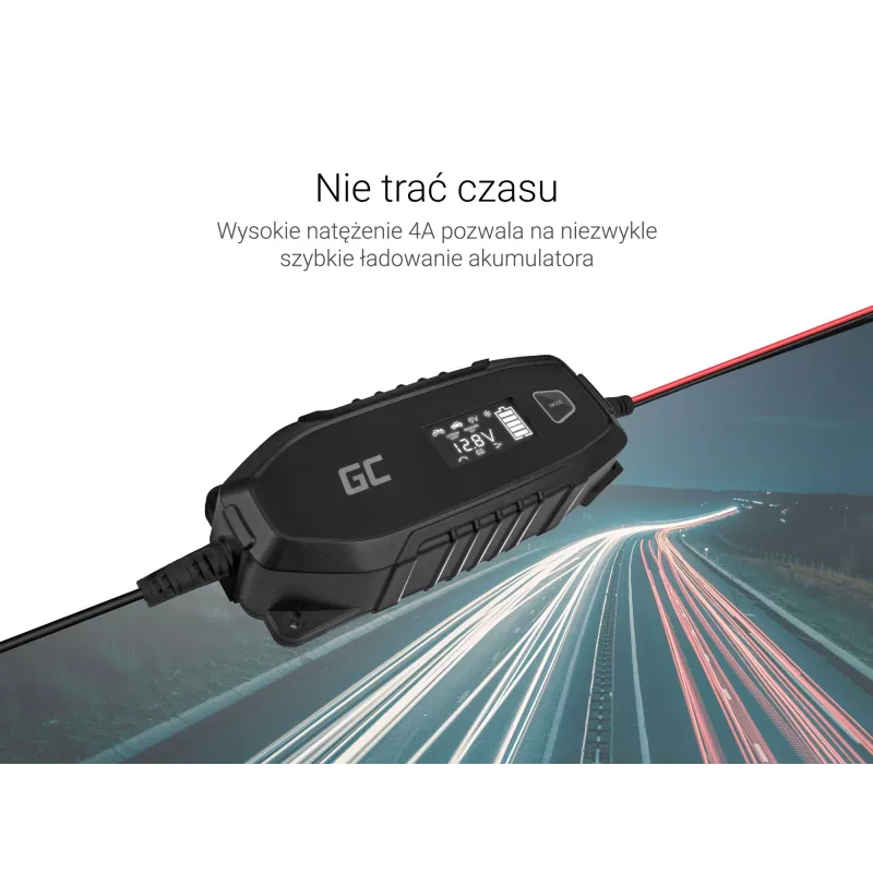 Green Cell akumuliatorių įkroviklis 6V 12V 4A su diagnostikos funkcija