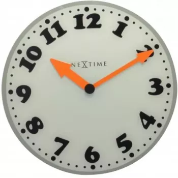 NeXtime klok 8152 Girl, Ø43 cm, Sieninis, Balta/Pilka/Juoda/Oranžinė