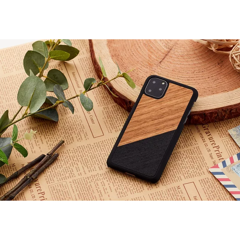 man and wood išmaniojo telefono dėklas, skirtas iPhone 11 Pro — vesterno juoda