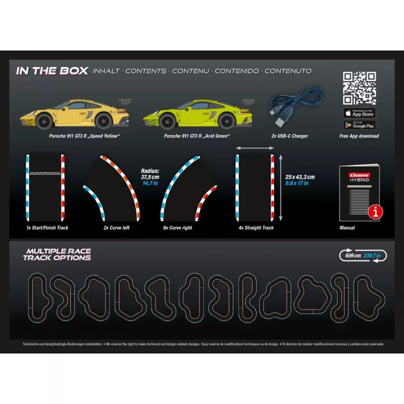 Lenktyninis automobilis ir trasos rinkinys Carrera 50050001 Juoda Mėlyna Geltona
