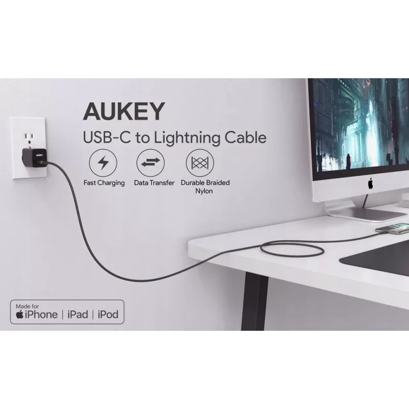 AUKEY CB-CL03 2 m Juoda