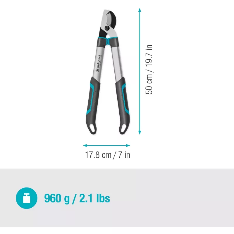 Gardena genėtuvai EasyCut S pilka/turkio 50 cm (12030-88)