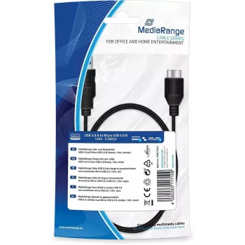 USB kabelis MediaRange MRCS154 USB 2.0 1,8 m juodas